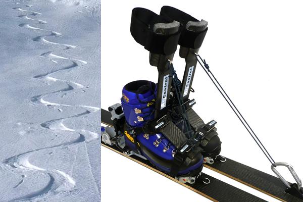 MOUNTAIN SPRING carbone titane sur chaussure d'alpinisme Crispi Top Ice
			et ski de randonnee Dynastar Altitrail Vertical