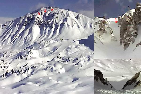Descente de couloirs à skis avec AlpControl